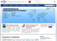 Webová stránka Qscert, Spol. S R.o.
