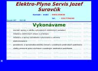 Webová stránka ELEKTRO PLYNO SERVIS Jozef Surovcík