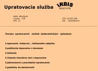 Webová stránka Edita Melušová Upratovacie práce IRBIS
