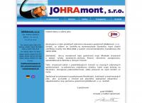 Webová stránka Johramont s.r.o.