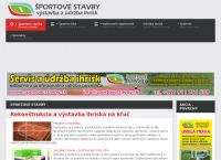 Webová stránka Športové stavby s.r.o.