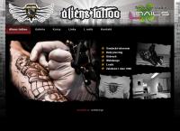 Webová stránka Aliens tatoo studio Peter Rybár