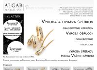 Webová stránka Algab, Spol. S R.o.