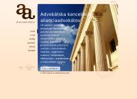 Webová stránka Aliancia advokátov a.s.