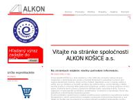 Webová stránka ALKON KOŠICE a.s.