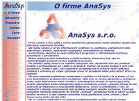 Webová stránka ANASYS s.r.o.