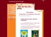Webová stránka Art pro fór s.r.o.