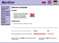 Webová stránka Autoservis BerCar s.r.o.