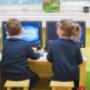 British International School, Bratislava - Reception children learning to use computer