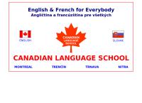 Webová stránka CANADIAN LANGUAGE SCHOOL S.R.O. Trenčín