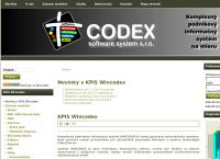 Webová stránka CODEX software system s.r.o.