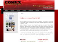 Webová stránka COMEX print & copy centrum