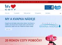 Webová stránka Coty
