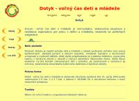 Webová stránka Dotyk volný cas detí a mládeže