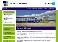 Webová stránka EKOPACK SLOVAKIA s.r.o.