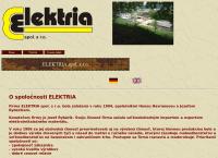 Webová stránka ELEKTRIA, spol. s r.o.