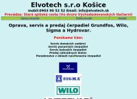 Webová stránka Elvotech S.r.o.