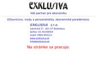 Webová stránka EXKLUSIVA s.r.o.