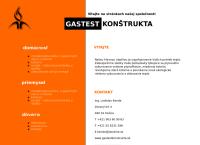 Webová stránka Gastest Konštrukta