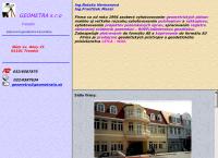 Webová stránka GEOMETRA S.R.O. Trenčín