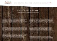 Webová stránka Hájenka Hotel Makov