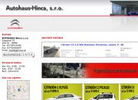 Webová stránka AUTOHAUS - Hinca, s.r.o.