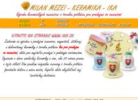 Webová stránka Milan Mezei Keramika - Ika