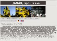 Webová stránka Janák, Spol. S R.o.