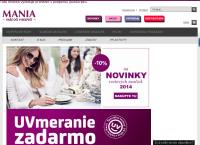 Webová stránka Mania International, S.r.o.
