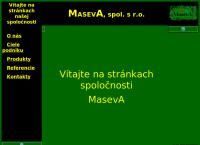 Webová stránka Maseva Spol. S R.o.