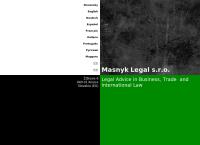 Webová stránka Masnyk Legal s.r.o.