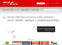 Webová stránka Matex