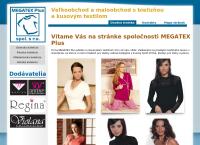 Webová stránka Megatex Slovakia spol. s r.o.