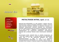 Webová stránka METALTRADE NITRA, spol. s r.o.