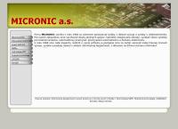 Webová stránka MICRONIC s.r.o.