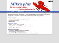 Webová stránka Mikra Plus S.r.o.