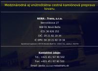 Webová stránka Noba Trans s.r.o.