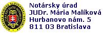 Notársky úrad JUDr. Mária Malíková