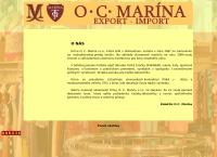 Webová stránka O.C. Marína s.r.o.