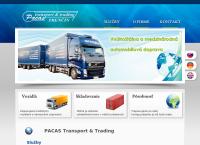 Webová stránka Pacas transport & trading s.r.o.