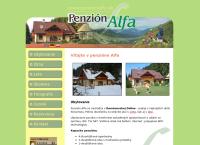 Webová stránka Penzión Alfa