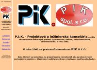 Webová stránka PIK spol. s r.o.