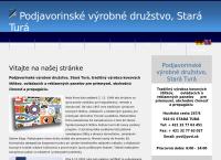 Webová stránka Podjavorinské Výrobné Družstvo, Stará Turá