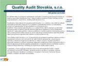 Webová stránka Quality Audit Slovakia s.r.o.