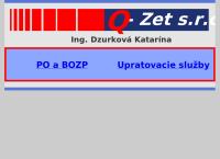 Webová stránka Q-Zet, S.r.o.