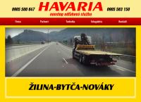 Webová stránka HAVARIA spol. s r.o.