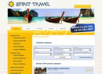 Webová stránka SPIRIT Travel s.r.o.