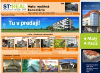 Webová stránka St Real, S.r.o.