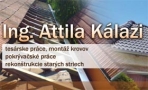 Ing. Attila Kálazi - väzníkové strechy