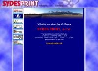 Webová stránka Sydes Print, S.r.o.